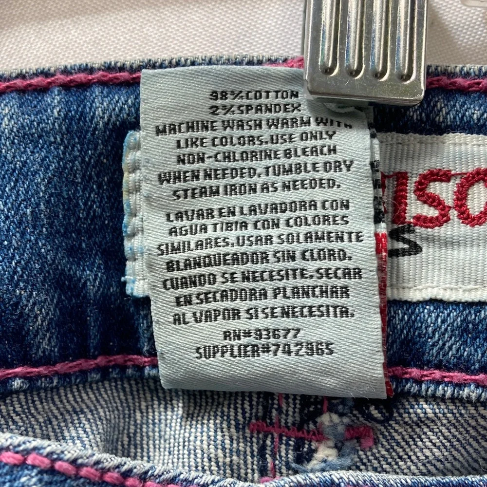 Bisou Bisou Women's Denim Jeans with Pink Stitching - Picture 9 of 9